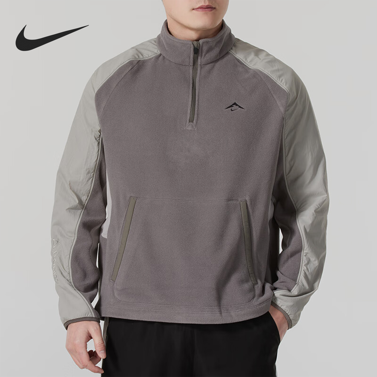 Nike/耐克官方正品新款男士摇粒绒跑步健身立领卫衣FV9964-289