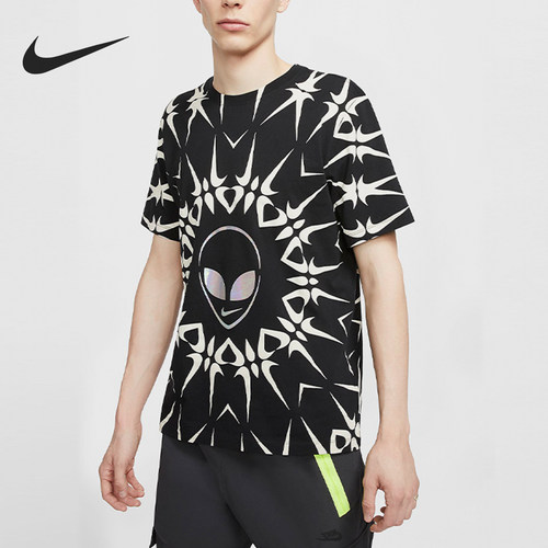 Nike/耐克正品男士印花休闲运动圆领短袖正肩袖T恤CT7051-010