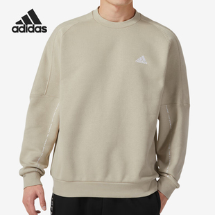 情侣加绒运动休闲圆领卫衣IK7328 新款 Adidas 阿迪达斯正品