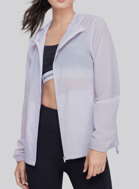 Skechers/斯凯奇正品2024春夏新款女士连帽拉链轻盈防晒外套