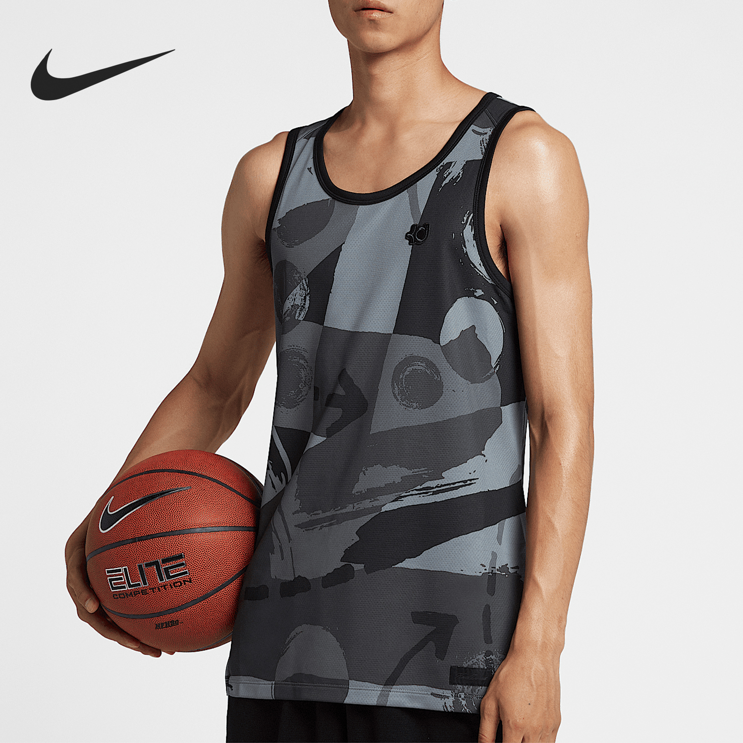 Nike/耐克官方正品夏季新款男士图案篮球透气运动背心926265-012