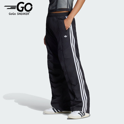 Adidas/阿迪达斯正品三叶草女士宽松梭织条纹运动长裤LH1930