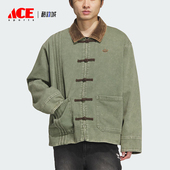 外套KT0842 三叶草男女休闲翻领运动新中式 Adidas 阿迪达斯正品