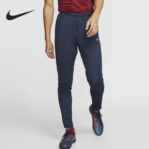 Nike耐克正品Dri-FIT男款松紧中腰修身足球训练运动裤AJ9181-451
