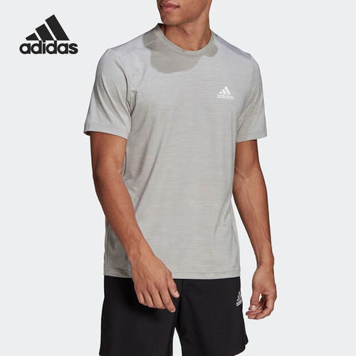 Adidas/阿迪达斯正品夏季男子训练健身透气运动短袖T恤GM2076