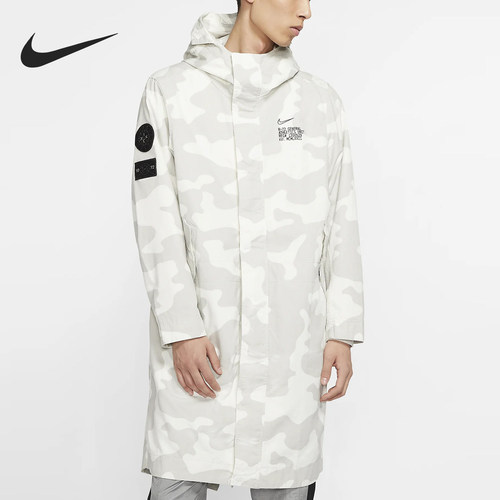 Nike/耐克官方正品2025冬季款男士连帽印花中长款外套CK2537-072