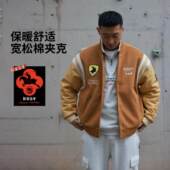 李宁正品 反伍BADFIVE男子户外休闲运动训练宽松保暖棉夹克AJMV345