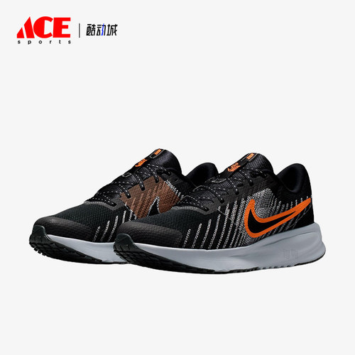 Nike/耐克正品RUNDEFY新款男黑橙色低帮网面经典跑步鞋HM9594-011