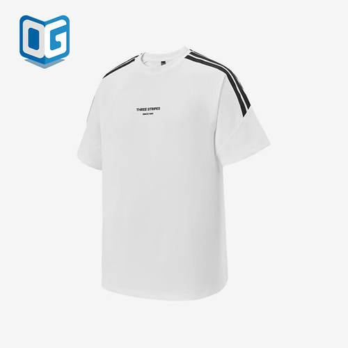 Adidas/阿迪达斯正品2025夏季款男士针织经典宽松透气短袖KB8197