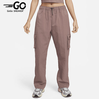 Nike/耐克正品运动女士梭织宽松阔腿工装直筒长裤DO7210-208