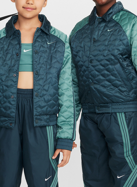 Nike/耐克正品冬季新款大童拼接宽松保暖户外棉服FV0319-328