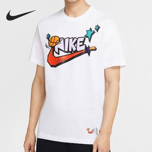 Nike/耐克正品当季新款LOGO 运动男子休闲短袖T恤 DD9373-100
