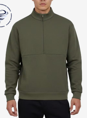 Nike/耐克正品新款男绿色纯色立领套头经典休闲卫衣HQ6954-325