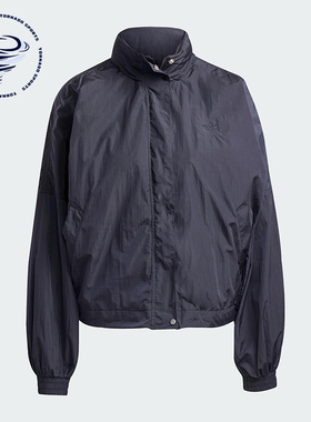 Adidas/阿迪达斯正品三叶草女士梭织立领拉链运动夹克外套JD2583