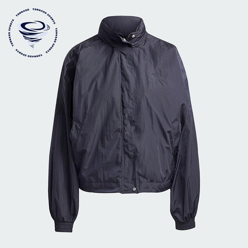 Adidas/阿迪达斯正品三叶草女士梭织立领拉链运动夹克外套JD2583