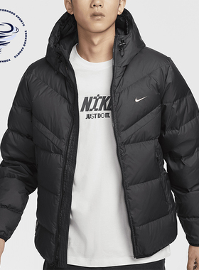 Nike/耐克正品运动休闲冬新款男士连帽短款保暖羽绒服HQ4183-010