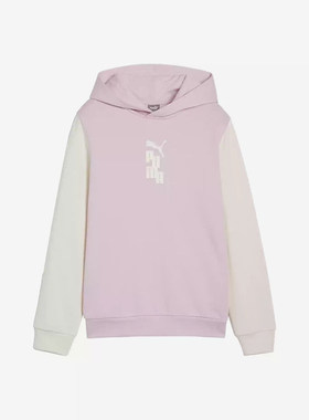Puma/彪马正品新款大童拼接时尚宽松连帽卫衣套头衫679270-60