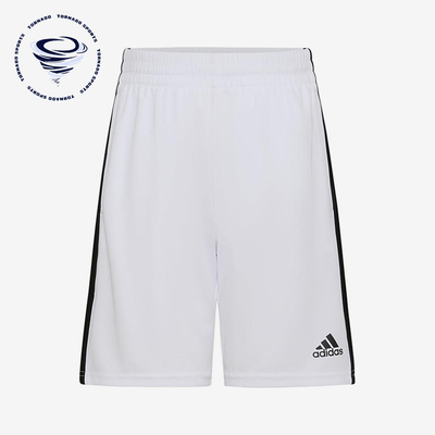 Adidas/阿迪达斯正品徽标中腰儿童侧边条纹经典休闲短裤AH5546