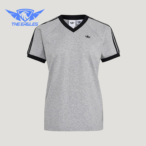 Adidas/阿迪达斯正品三叶草VNECKT-SHIRT新款女经典短袖T恤KU4771