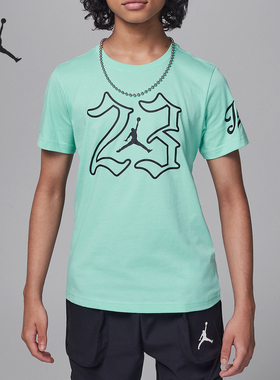 Nike/耐克正品Jordan大童简约舒适针织休闲短袖T恤HJ1602-377