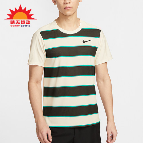 Nike/耐克正品Dri-FIT ADV男士修身网球经典条纹上衣FZ6935-110