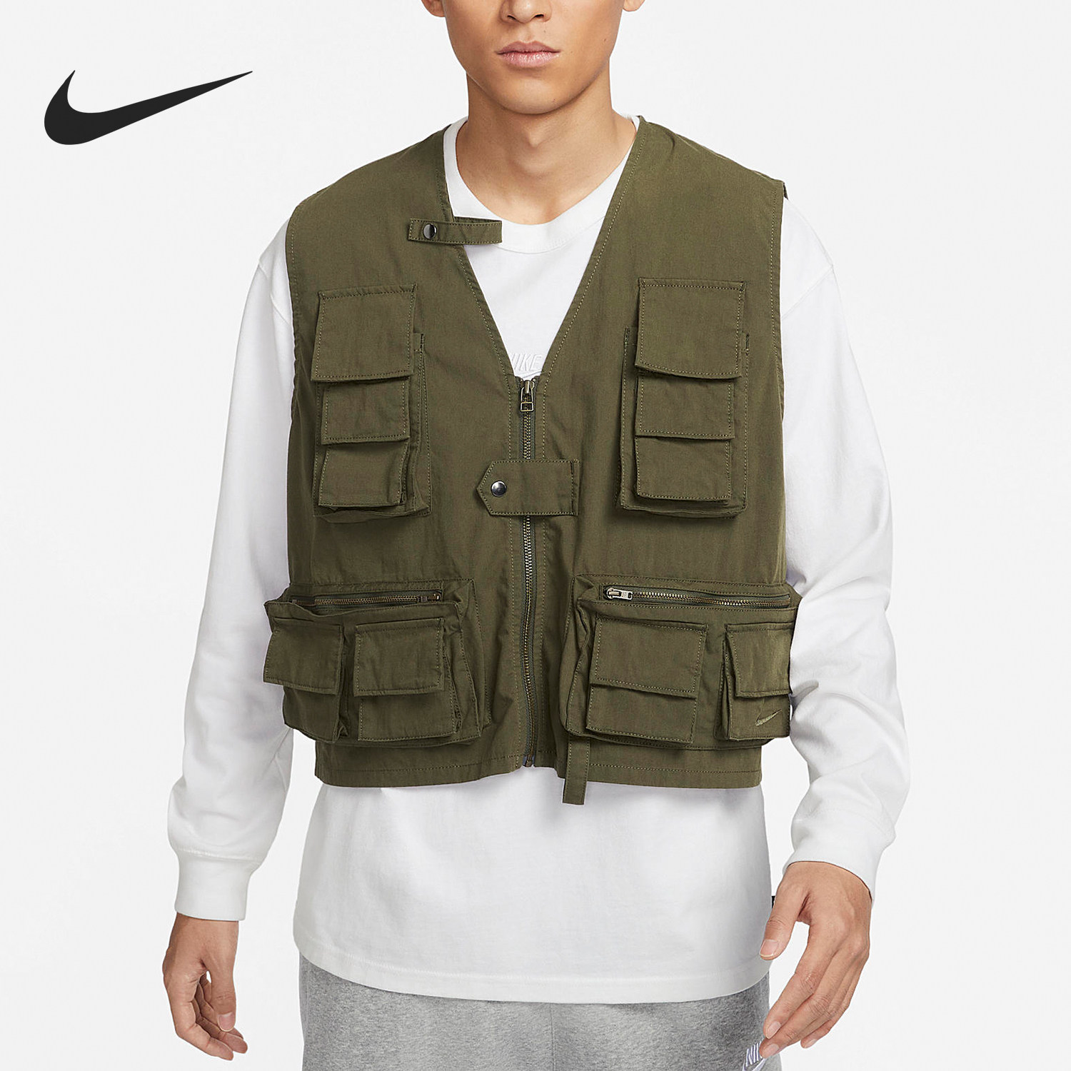 Nike/耐克正品春季新款男士多口袋工装运动单马甲FN3215-325,运动服/休闲服装,单马甲,淘宝优惠券,粉丝福利购,淘宝优惠卷