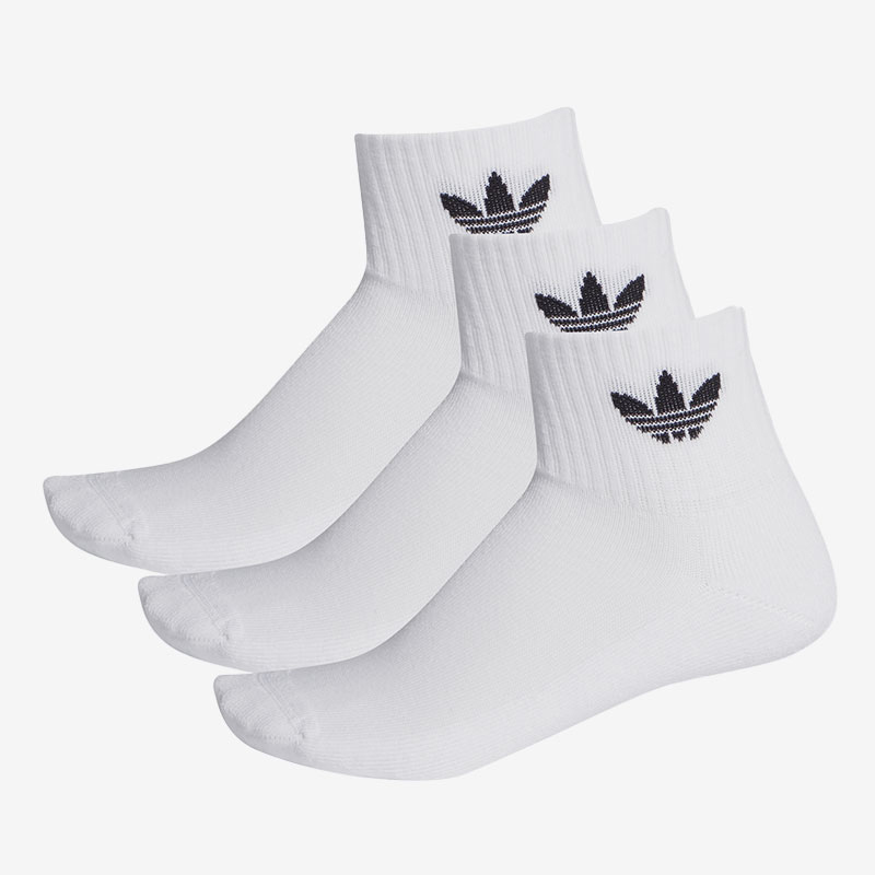 Adidas/阿迪达斯正品三叶草新款男女运动休闲袜三双装FT8529