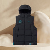 李宁正品 白鸭绒保暖运动连帽羽绒马甲AMRQ021 舒适篮球男子冬新款