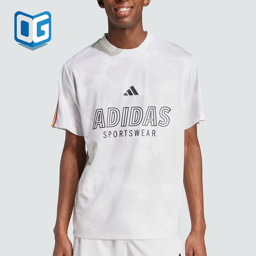 Adidas/阿迪达斯正品男女同款经典舒适圆领套头短袖T恤JC8004