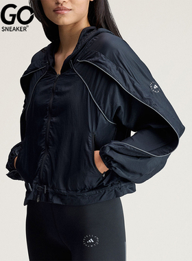 Adidas/阿迪达斯正品新款女士条纹连帽拉链经典长袖外套KA9517