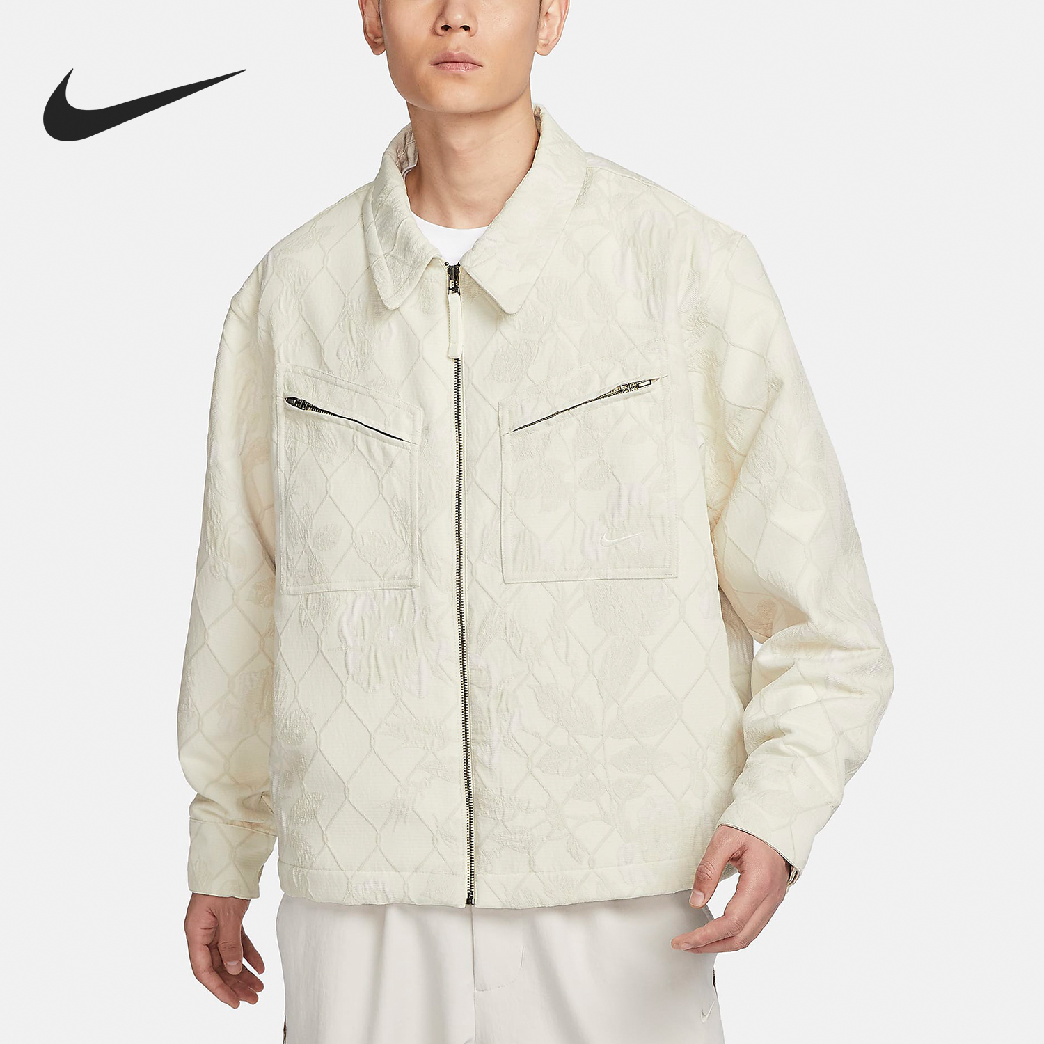 Nike/耐克官方正品春季新款男士翻领休闲运动夹克外套FN2673-110