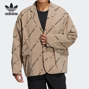 三叶草男子舒适外套 Adidas BLAZER AOP HU1240 阿迪达斯