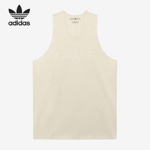 Adidas/阿迪达斯正品三叶草男士圆领运动字母无袖T恤JZ4906