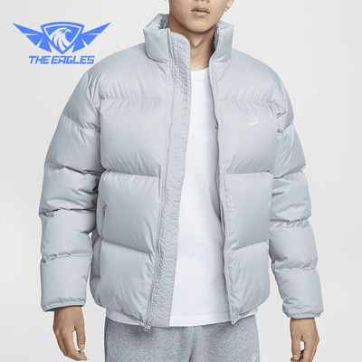 耐克男士保暖休闲宽松立领羽绒服