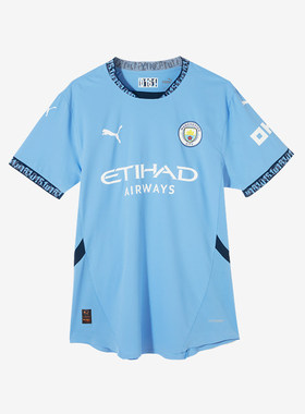 Puma/彪马正品曼城主场球员版男士圆领球衣短袖T恤778613-01