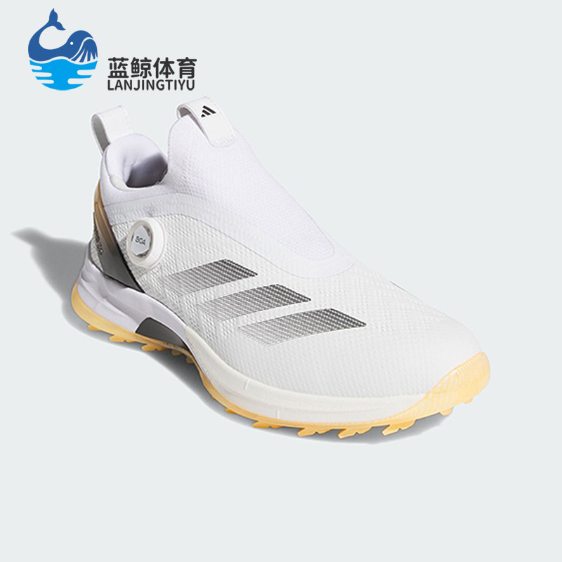 Adidas/阿迪达斯正品ADIZEROZG新款男经典白黄色高尔夫鞋HQ5052