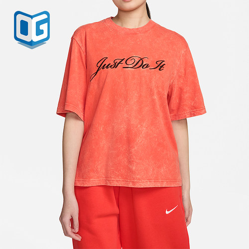 Nike/耐克正品2025女士耐穿运动圆领套头透气日常短袖FZ4886-809