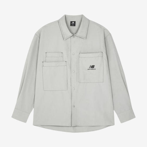 New Balance新百伦正品男工装多口袋翻领长袖夹克AMJ23303-NTP