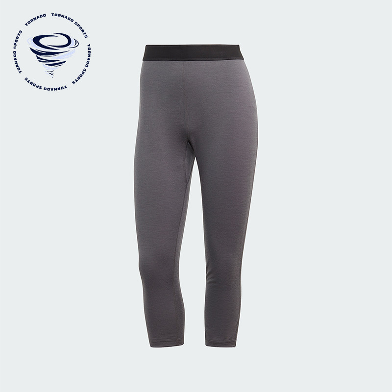 Adidas/阿迪达斯正品女士松紧腰运动提臀经典七分裤打底裤HY1428