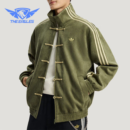 Adidas/阿迪达斯正品三叶草男女运动新中式时尚立领外套KT3847