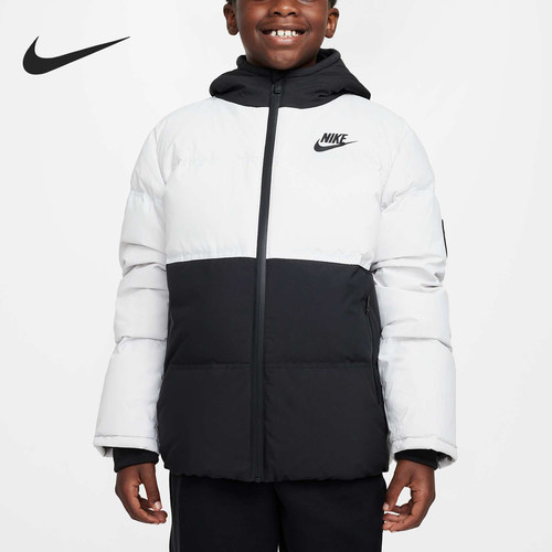 Nike/耐克正品秋冬新款大童拼接宽松保暖羽绒服HV7187-025