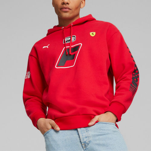 Puma/彪马正品FERRARI男女法拉利赛车系列加绒宽松连帽卫衣