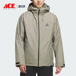 Adidas/阿迪达斯正品2025男士连帽保暖三合一羽绒内胆外套KQ5502