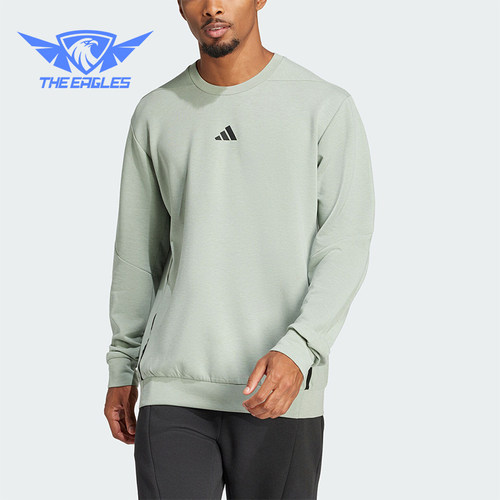 Adidas/阿迪达斯正品新款男士运动健身圆领卫衣套头衫JI8166