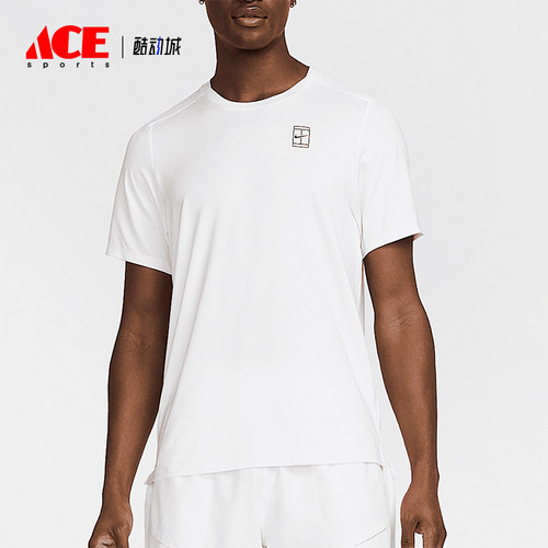 Nike/耐克正品2025男士耐穿运动透气圆领套头网球短袖FZ6910-100