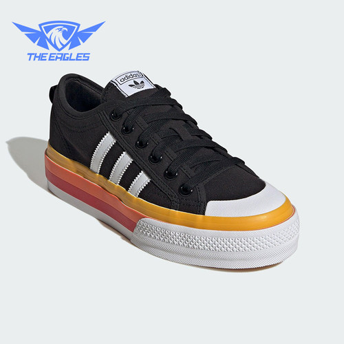 Adidas/阿迪达斯正品三叶草男女同款轻便透气系带厚底板鞋JQ9147