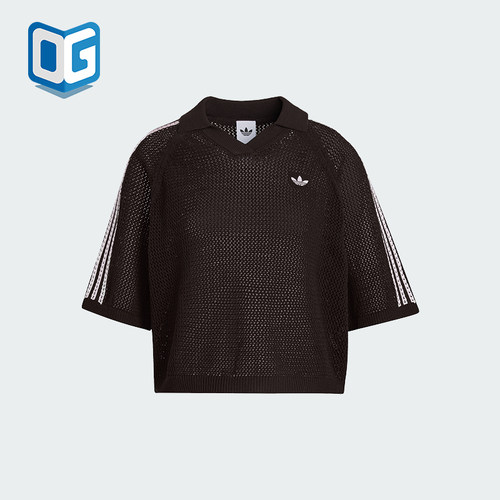 Adidas/阿迪达斯正品三叶草女士时尚针织运动POLO衫KE0198