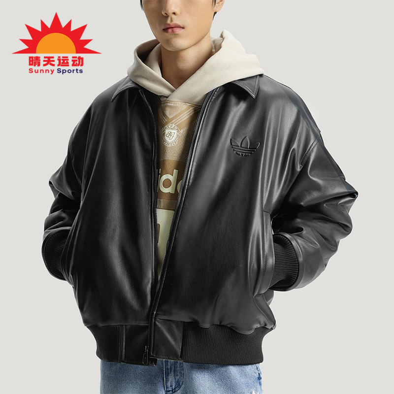 Adidas/阿迪达斯正品三叶草男士日常翻领休闲宽松耐穿外套IA7525