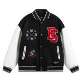 李宁正品 休闲保暖棉服AJMV027 反伍BADFIVE男子宽松字母拼接时尚