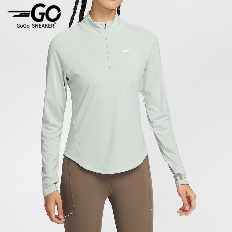 Nike/耐克正品Dri-FIT女士运动跑步半拉链训练长袖T恤HV2843-034